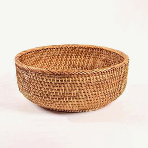 Contenedores organizadores de despensa a precio económico, cestas de ratán sostenibles, cestas tejidas poco profundas. - Product Image 6