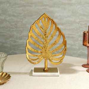 Plateau de service en métal de feuille de conception d'art déco de luxe plateau de fruits de cuisine moderne artisanat - Product Image 2