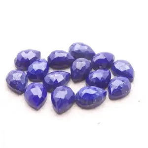 Top Quality 4x6mm Natural Lapis Lazuli Rose Cut Pear Cabochons Loose Gemstones At Wholesale Supplier From Factory Cost