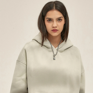 Haut de survêtement décontracté pour femme, tendance, en coton 100% respirant, délavé à l'acide, grande taille, écologique, couleur unie - Product Image 6