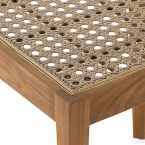 Modern Solid Teak Wood <b>Dining</b> <b>Chair</b> with Woven <b>Rattan</b> Seat Backrest Cushion Waterproof for Indoor Outdoor Use for Apartment - Product Image 6