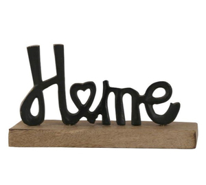 Top Trendy Custom Made Christmas Decor Aluminio "Liebe" Acabado negro con base de madera a la venta a bajo precio Hecho EN LA India - Product Image 4