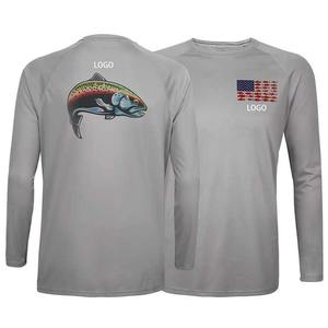 Camiseta de manga larga con logotipo personalizado para adultos RTS Upf 50 + sublimación pesca secado rápido ropa de pesca protección Uv camisetas para hombres - Product Image 2