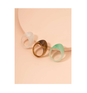Los anillos de resina de diseño más atractivos funciones de calidad admirables ropa de fiesta con anillos de resina producto de diseño de lujo - Product Image 4