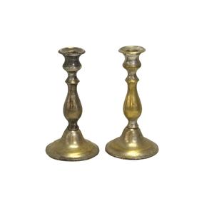 Soporte de latón decorativo para velas, juego de portavelas de metal dorado y latón de lujo moderno con uso hecho a mano - Product Image 3