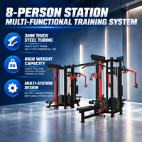 Système de musculation commercial multi-stations BN 8 avec câbles indépendants, crossover, lat pulldown et extension des jambes pour grands centres de fitness