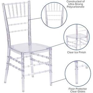 Sillas Chiavari Modernas de Acrílico Transparente para Bodas, Fiestas y Recepciones - Product Image 3