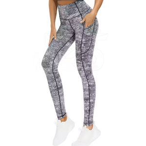 Legging pour femme en spandex de haute qualité, respirant, séchage rapide, écologique, réversible, longueur intégrale, taille haute, sans couture avant, pour le yoga - Product Image 6