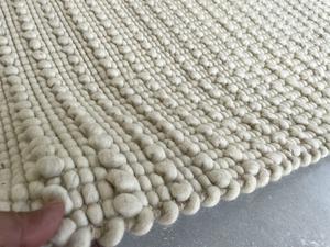 Alfombra de bucle fabricada directamente por Dhurri de lana hecha a mano India rayada moderna elegante para uso doméstico interior - Product Image 2