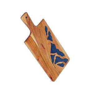 Tabla de cortar grande de madera rústica supersólida hecha a mano, tablas de madera de cocina para un corte eficiente de verduras y carne - Product Image 3
