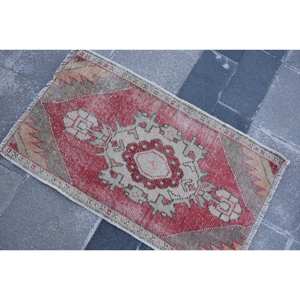 Vintage Turkish <b>Wool</b> Area Rug 17' X 29' <b>Red</b> Beige Traditional Style Patchwork Design for Living Room Decor Flat Weave Latex - Product Image 4