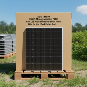 Panneau solaire monocristallin PERC à demi-cellules haute efficacité Solar Hero DS595, certifié TUV, emballé sur palette - Product Image 3