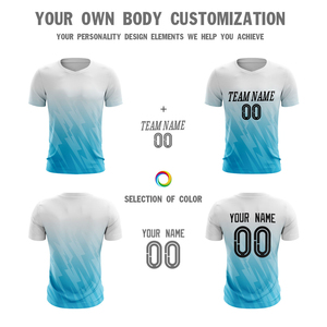 2026 Conjunto de camiseta de fútbol de Palestina Uniforme de fútbol al por mayor en blanco negro con posición de logotipo frontal de raya central verde roja - Product Image 4