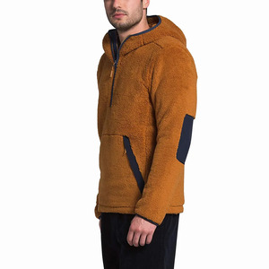 <b>Men's</b> Casual Solid Cotton Fleece Half Zip <b>Hoodie</b> Long Sleeves Embroidered Digital Printing Customizable Sportswear Winter - Product Image 4