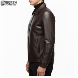Veste de baseball bouffante personnalisée de haute qualité pour hommes hiver manches longues avec broderie décoration veste en cuir Blouson aviateur - Product Image 4