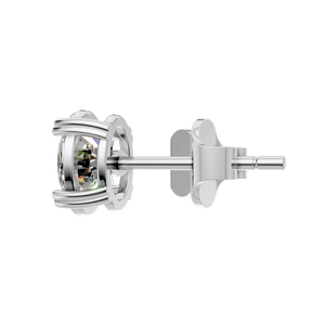 ต่างหูแบบติดหูทรงรี โมอิสซาไนต์ 2 กะรัต ผลิตตามสั่ง ทองคำแท้ 14K สำหรับงานหมั้น งานแต่งงาน หรืองานเลี้ยง ทรงลูกแพร์ - Product Image 2