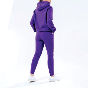 Chándal de la mejor calidad en forro polar de algodón, conjunto de chándal con estampado personalizado, Conjunto de sudadera con capucha de 2 uds de manga larga - Product Image 6