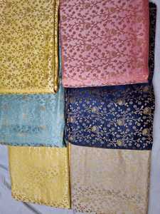 Lujosa tela de brocado de seda 100% de alta calidad, exquisito nuevo textil impreso para tapicería, artesanía, patrones personalizados al por mayor - Product Image 2