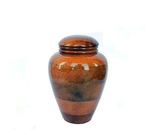 Caja de urna de madera para cremación de cenizas humanas Caja para adultos Urna de entierro para funeral Artesanal Madera de mango - Product Image 1