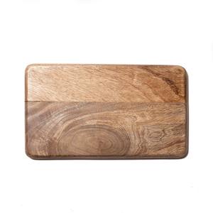 KSN Acacia Wood Rectangle-Shaped Chopping Board and Round Pattern Serving Tray Essential Kitchen Accessory - Product Image 2