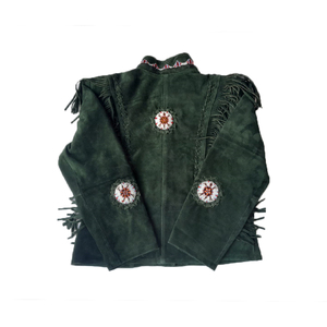 Chaquetas de cuero hechas de Pakistán con flecos largos transpirables para mujer de alta calidad - Product Image 4