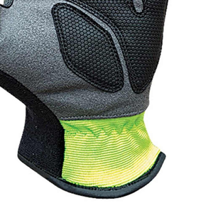Guantes de mecánico de agarre de fuego antideslizantes de alta visibilidad Protección de trabajo de cuero confiable-Guantes de seguridad de alta visibilidad Verde Negro - Product Image 5