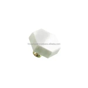 Modern Trendy Designer Hexagon Knob Kitchen Cupboard Handle Pulls Marble Cabinet Hardware Drawer and Resin Knobs - Product Image 2