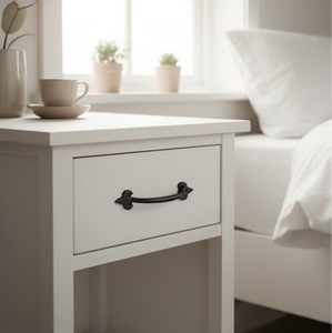 Poignée d'armoire réglable en fonte noire moderne Fleur de Lys Poignées de tiroir rustiques pour la cuisine, la chambre, le salon et l'hôtel - Product Image 2