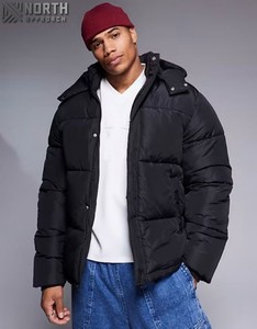 Chaqueta acolchada al por mayor, chaqueta acolchada de invierno acolchada ligera personalizada, chaqueta holgada de gran tamaño a prueba de viento con capucha para hombre - Product Image 5