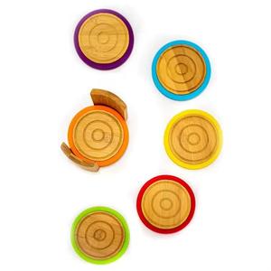 Dessous de verre en bois naturel Dessous de verre carrés en métal et bois pour porte-gobelet à bas prix Ornement de cuisine à domicile - Product Image 3