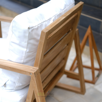 Mobilier Offre Spéciale design minimaliste canapé simple chaise en bois de teck style minimaliste pour une utilisation durable à l'extérieur