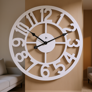 JUSTAMINUTE White 60cm <b>Wall</b> <b>Clock</b> 21551B - Product Image 3