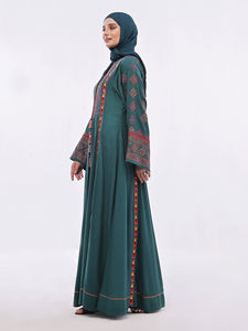 ชุดอาบายะห์ลำลองไซส์ใหญ่ ล่าสุด สไตล์ดูไบ สำหรับผู้หญิง หรูหรา คุณภาพสูง เสื้อผ้าอิสลาม ชุดมุสลิม ความยาวปานกลาง ขายส่ง รับผลิตแบบ OEM - Product Image 4