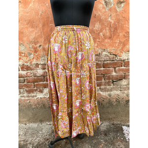 Printed Maxi Design Bohemian Style Cotton <b>Skirt</b> Boho <b>Floral</b> <b>Long</b> Wear <b>Skirts</b> Indian Tunic Women <b>Skirt</b> - Product Image 5