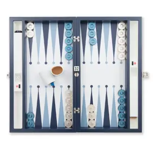 Mais recente Design Dobrável De Madeira Gamão Board Set Com Armazenamento Para Dice & Pieces Para Adultos Entretenimento Artesanal