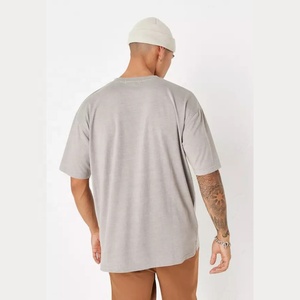 T-shirt en jersey unisexe de haute qualité en polyester/coton avec logo personnalisé imprimé sur le devant, étiquette privée, sur mesure, taille oversize pour hommes - Product Image 6