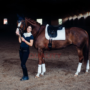 Tapis de selle anglais en coton matelassé doublure douce et respirante durable confortable pour les chevaux offrant un soutien stable tapis de selle - Product Image 5