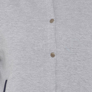 Meilleure vente grande taille veste Letterman à col montant pour femmes en coton et laine pour l'hiver respirant tricoté solide teint uni - Product Image 6