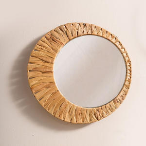 Global shipping <b>square</b> water hyacinth <b>mirror</b> bathroom bedroom styling wholesale handweave <b>mirrors</b> - Product Image 6