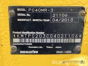 Komatsu PC40MR-3 de 2013 - Product Image 4