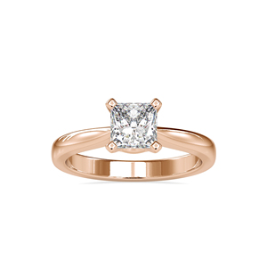 Nouvelle bague solitaire personnalisée de luxe à la mode coupe princesse bague solitaire à 6 griffes or 1 pièce diamant classique pour femme or jaune - Product Image 1