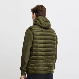 Chalecos acolchados de la mejor calidad para hombres sin mangas con cremallera en el bolsillo delantero cálido invierno a prueba de viento chaleco acolchado con sudaderas con capucha - Product Image 2