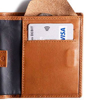 Dompet pria Anti Maling kulit asli ramping kualitas tinggi harga pabrik dompet pria kulit PU penjepit uang modis
