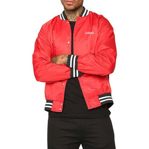 Dernière conception en gros Satin homme vêtements 100% satin vestes Logo personnalisé meilleure broderie homme vestes High Street Style - Product Image 1