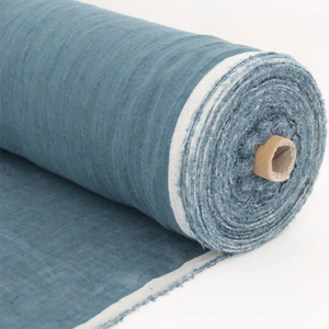 Venta al por mayor 115 '' / 292 cm de ancho Extra tela de lino orgánico 100% vestidos de lino tela tejida natural sin teñir para el metro de la yarda del sofá - Product Image 3