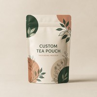 Emballage de thé personnalisé avec impression numérique et finition mate, emballage de sachets de thé sur mesure, pochette pour tisane, emballage pour mélange de plantes, sachet stand-up