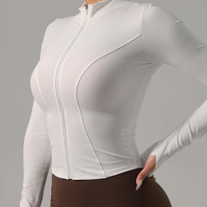 Chaqueta Deportiva de Ciclismo para Mujer Lanyu, Transpirable, Sin Costuras, Antibacteriana, de Secado Rápido, Manga Larga, con Logotipo Frontal - Product Image 4