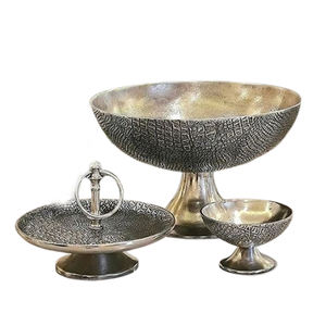 Ensemble de 3 bols en métal avec poignée plaquée cuivre décoratifs de différentes tailles pour bols japonais, accents de décoration pour la maison - Product Image 6