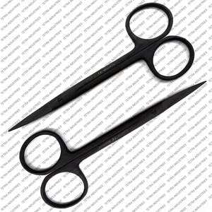 Tijeras IRIS de Acero Inoxidable Alemán, Longitud 4.5 Pulgadas, Punta 11.5 cm, Curvas, Dentadas, Instrumentos Quirúrgicos y Dentales de Precisión, CE - Product Image 1