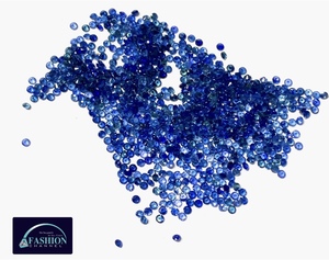 100% zafiro azul natural facetado piedra preciosa suelta diseño caliente indio redondo 2mm a 8mm lote calibrado con certificado IGI - Product Image 6